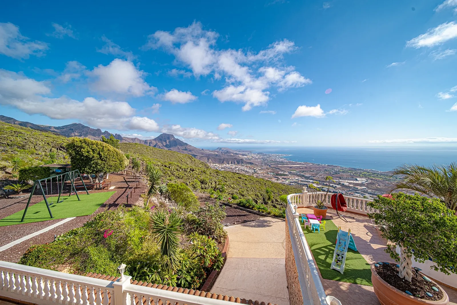 Panoramic mountain and Atlantic views from Villa Solea